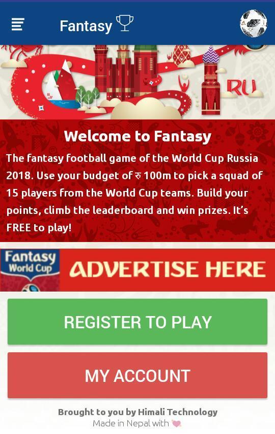 Nepal: Fantasy World Cup 2018 Russia